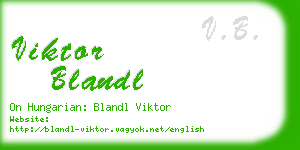 viktor blandl business card